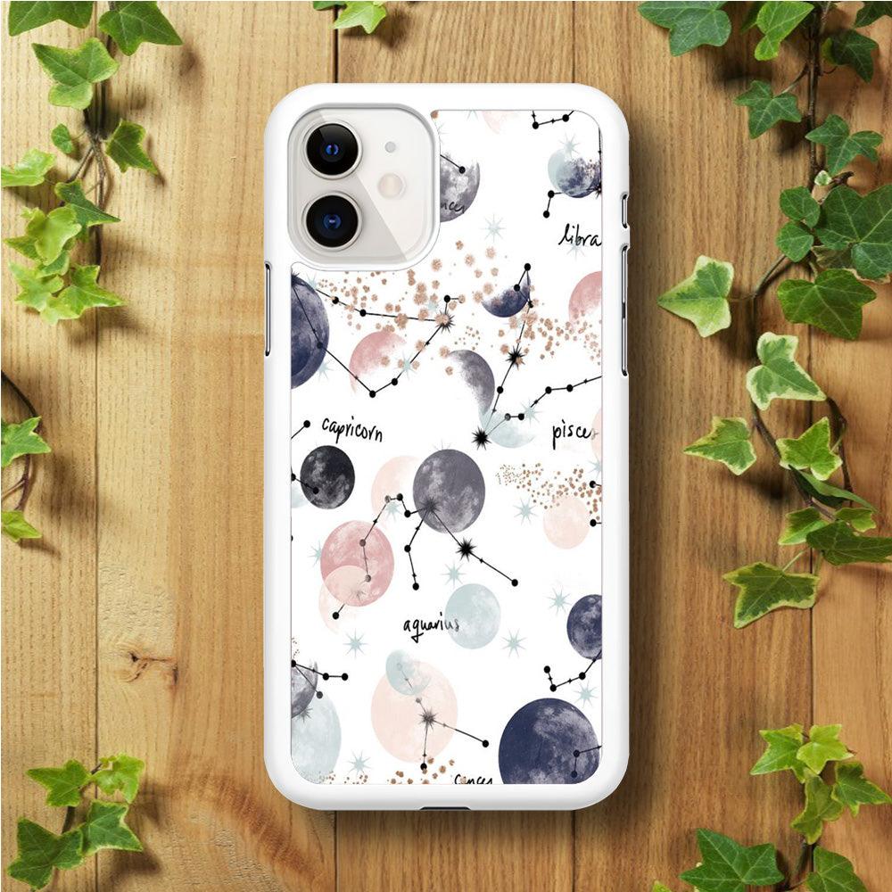 Galaxy Art 002 iPhone 11 Case-Rubber / White (2D Case)-Xtracase