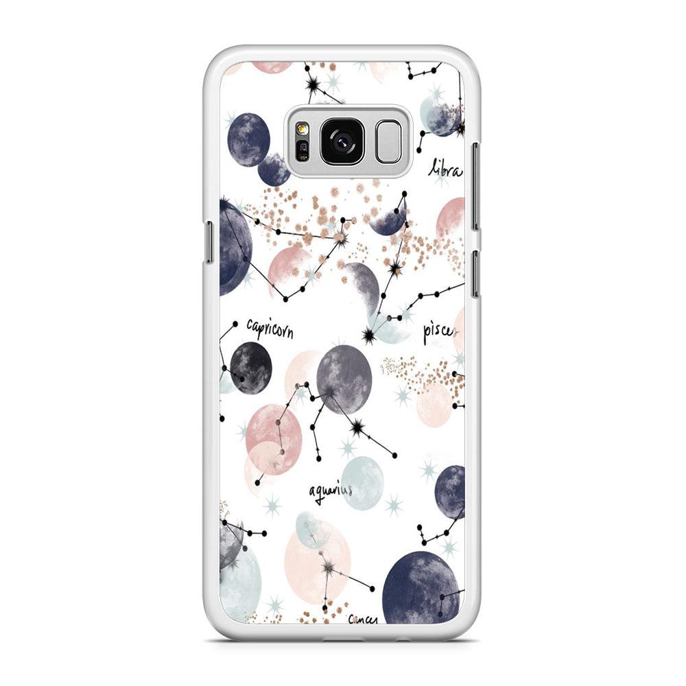 Galaxy Art 002 Samsung Galaxy S8 Case-Rubber / White (2D Case)-Xtracase