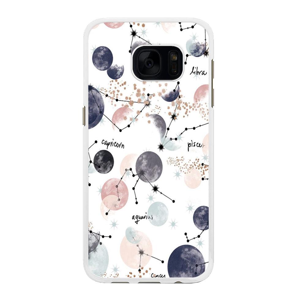 Galaxy Art 002 Samsung Galaxy S7 Edge Case-Rubber / White (2D Case)-Xtracase