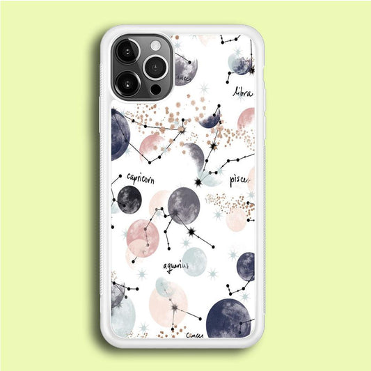 Galaxy Art 002 iPhone 12 Pro Case-Rubber / White (2D Case)-Xtracase