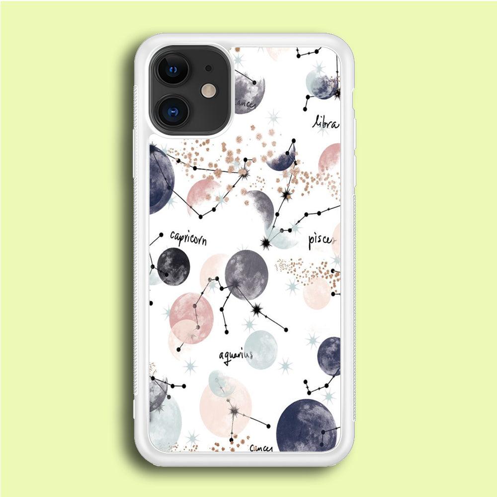 Galaxy Art 002 iPhone 12 Case-Rubber / White (2D Case)-Xtracase