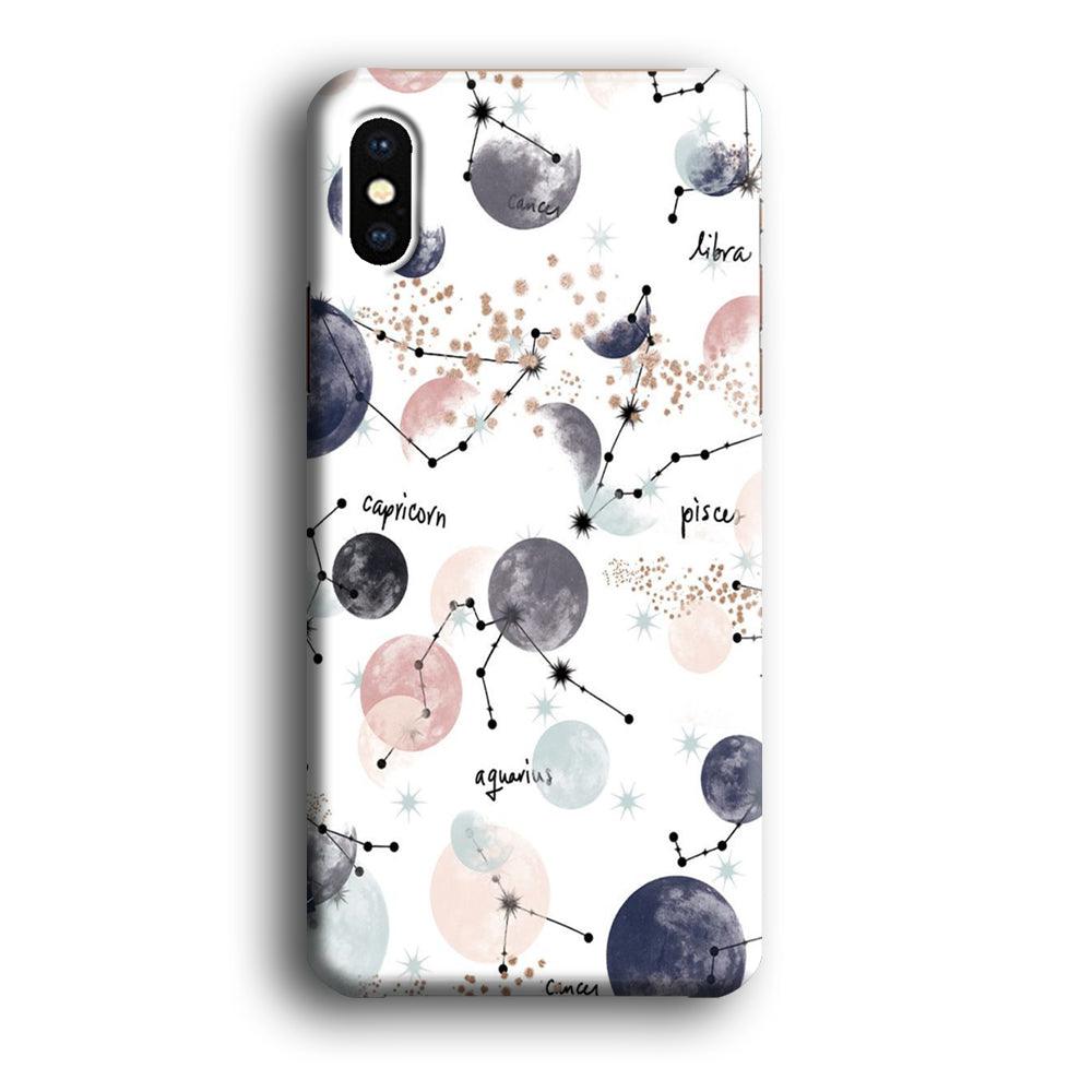 Galaxy Art 002 iPhone Xs Case-Plastic / Full Wrap (3D Case)-Xtracase