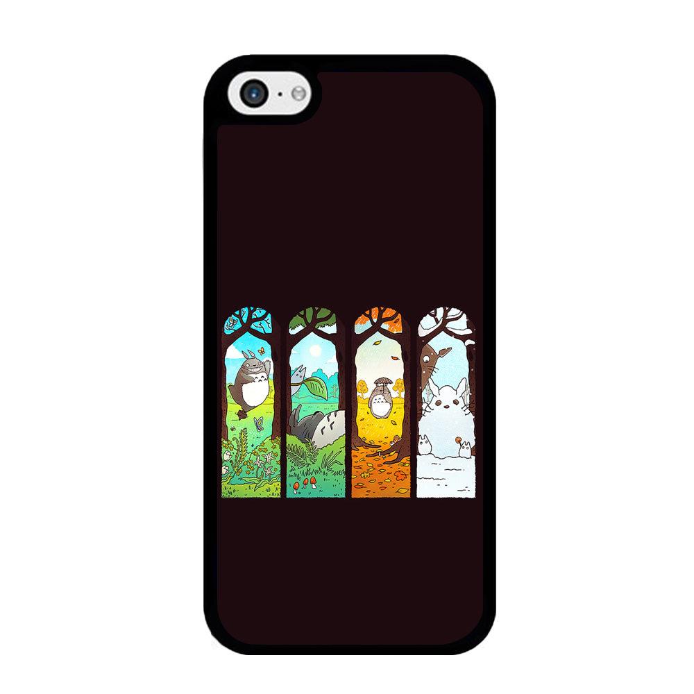 Ghibli Elemental Charms Brown iPhone 5 | 5s Case-Rubber / Black (2D Case)-Xtracase
