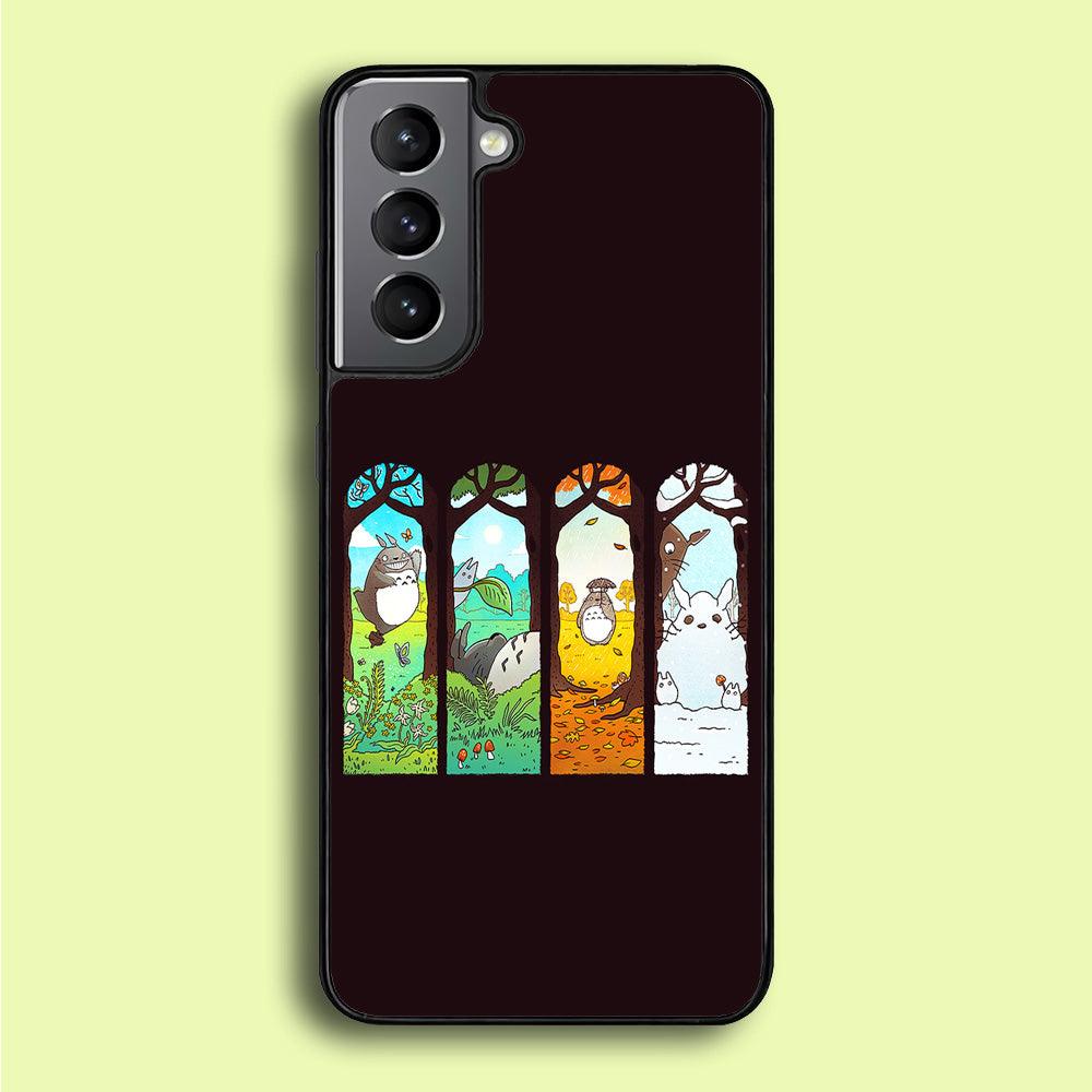 Ghibli Elemental Charms Brown Samsung Galaxy A16 Case-Rubber / Black (2D Case)-Xtracase