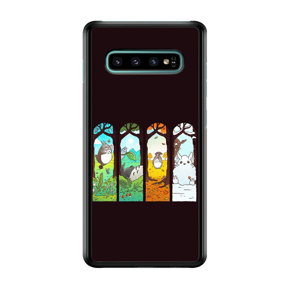 Ghibli Elemental Charms Brown Samsung Galaxy S10 Case-Plastic / Full Wrap (3D Case)-Xtracase