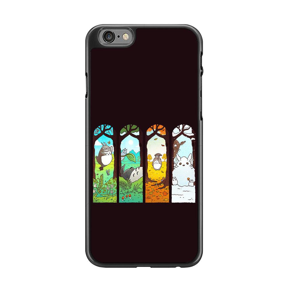Ghibli Elemental Charms Brown iPhone 6 | 6s Case-Rubber / Black (2D Case)-Xtracase