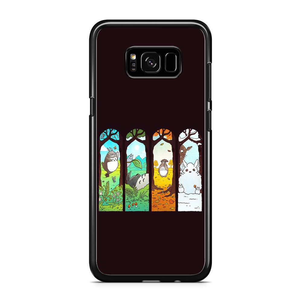 Ghibli Elemental Charms Brown Samsung Galaxy S8 Case-Rubber / Black (2D Case)-Xtracase