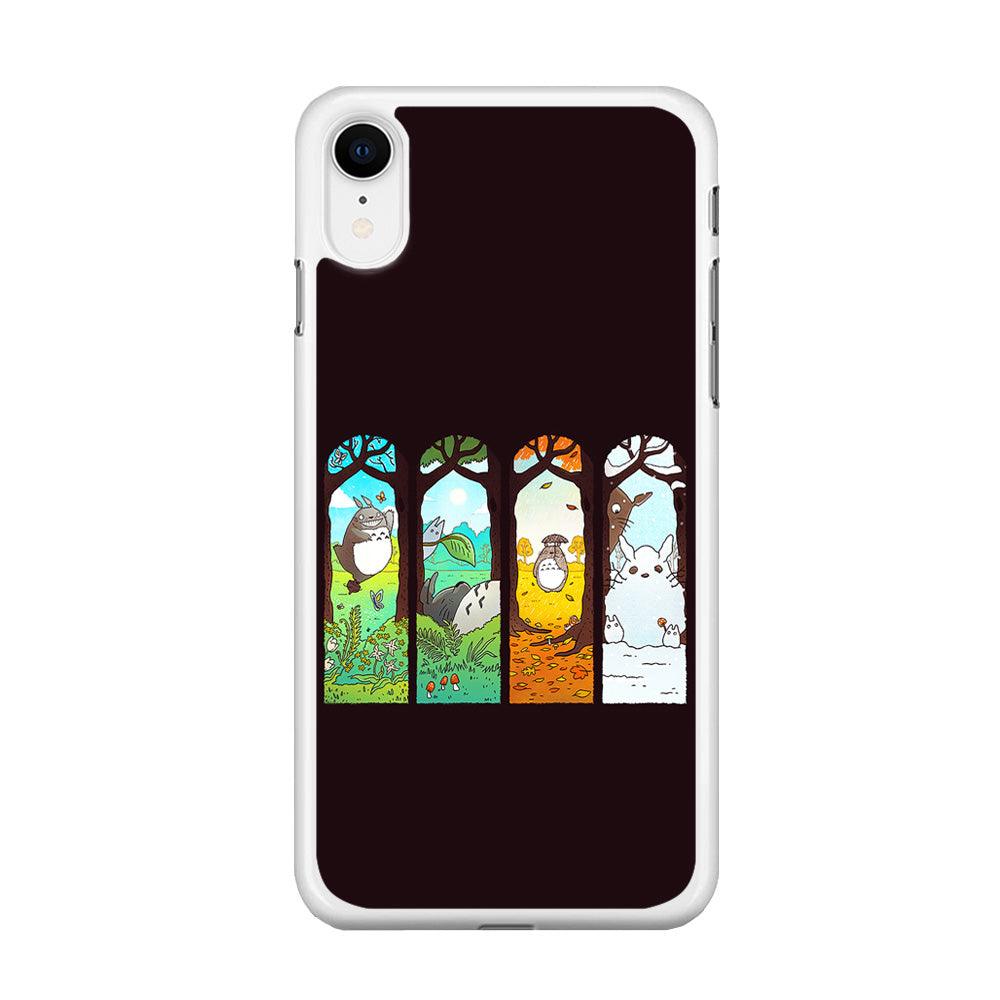 Ghibli Elemental Charms Brown iPhone XR Case-Rubber / White (2D Case)-Xtracase