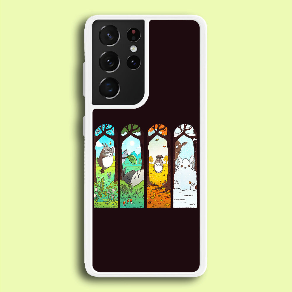 Ghibli Elemental Charms Brown Samsung Galaxy S21 Ultra Case