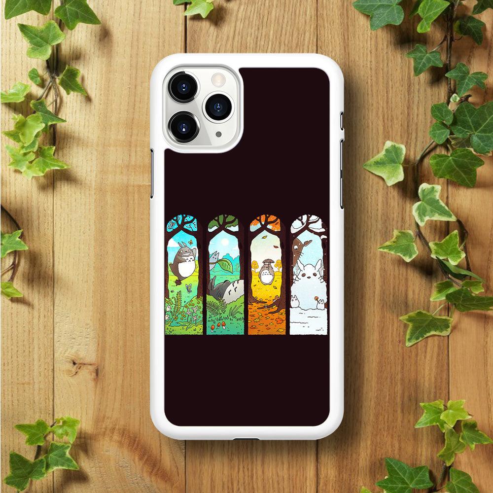 Ghibli Elemental Charms Brown iPhone 11 Pro Case-Rubber / White (2D Case)-Xtracase