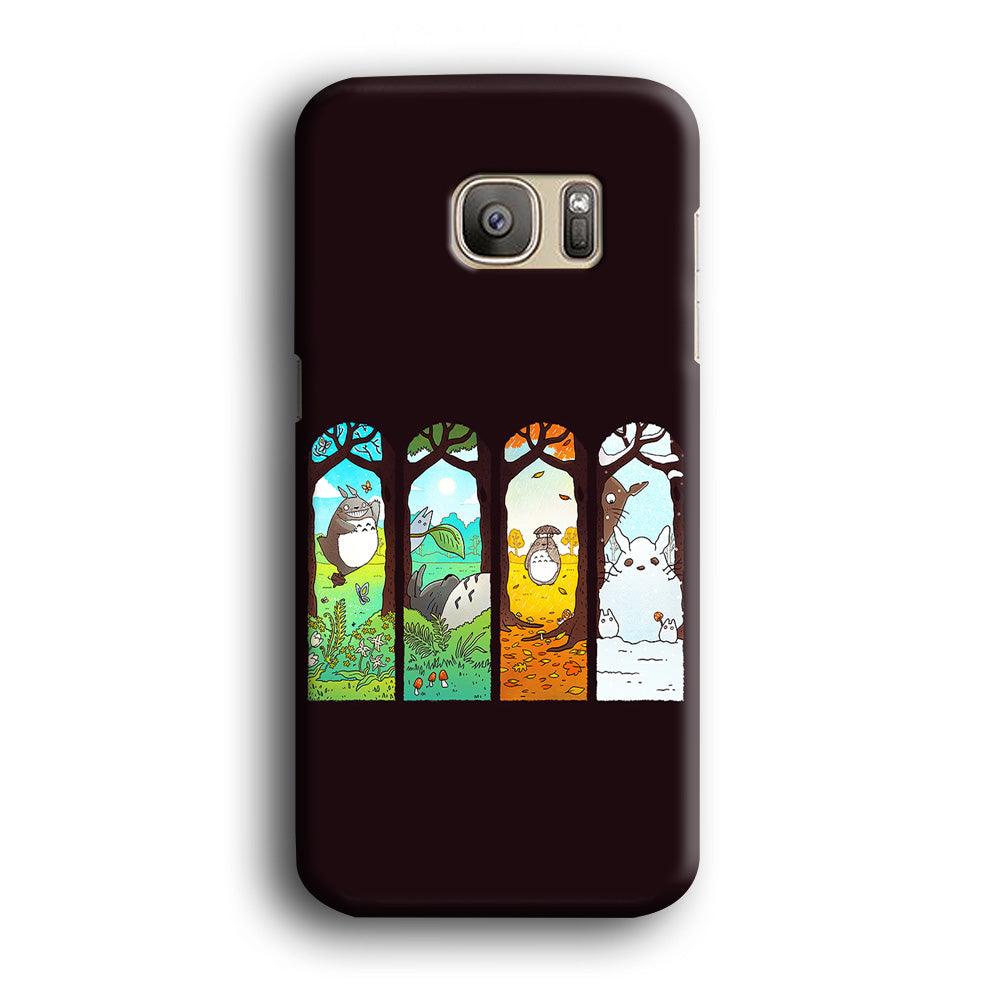 Ghibli Elemental Charms Brown Samsung Galaxy S7 Edge Case-Plastic / Full Wrap (3D Case)-Xtracase