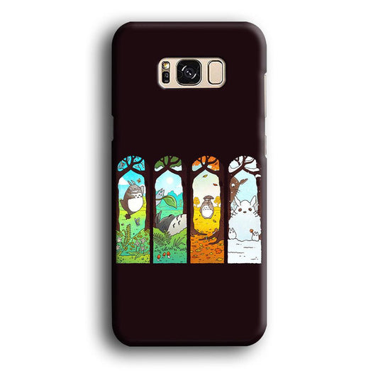 Ghibli Elemental Charms Brown Samsung Galaxy S8 Case-Plastic / Full Wrap (3D Case)-Xtracase