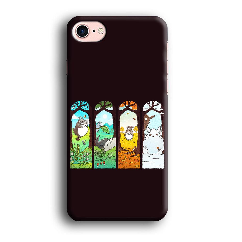 Ghibli Elemental Charms Brown iPhone 7 Case-Plastic / Full Wrap (3D Case)-Xtracase