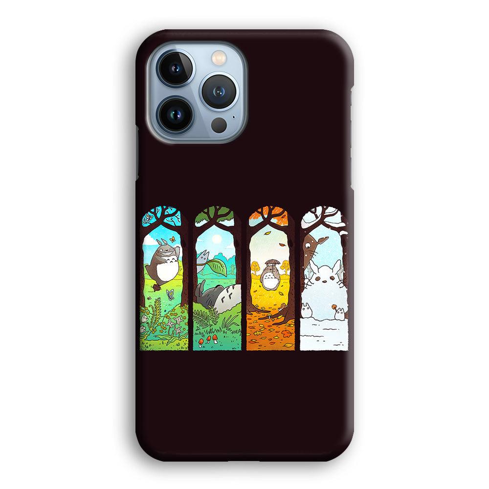 Ghibli Elemental Charms Brown iPhone 13 Pro Max Case-Plastic / Full Wrap (3D Case)-Xtracase