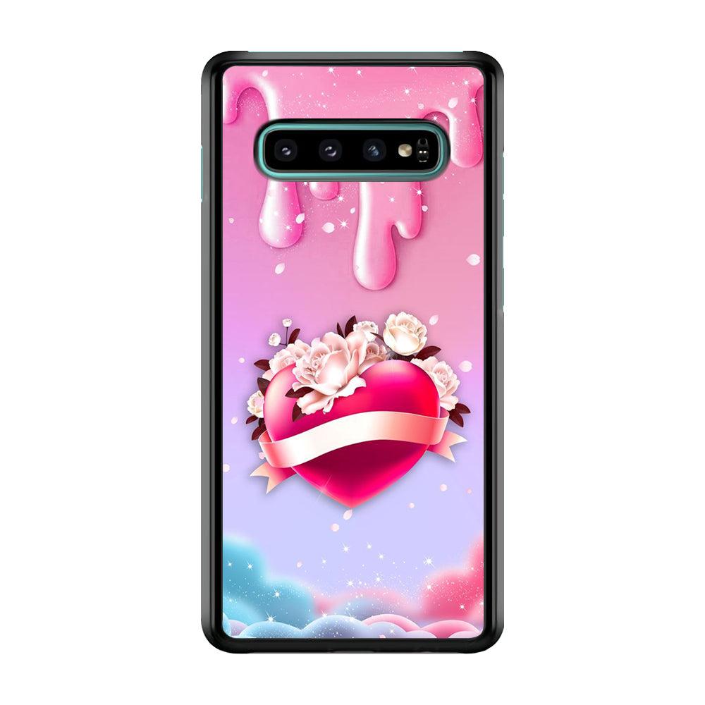 Girly Cute Love Roses Samsung Galaxy S10 Case-Plastic / Full Wrap (3D Case)-Xtracase