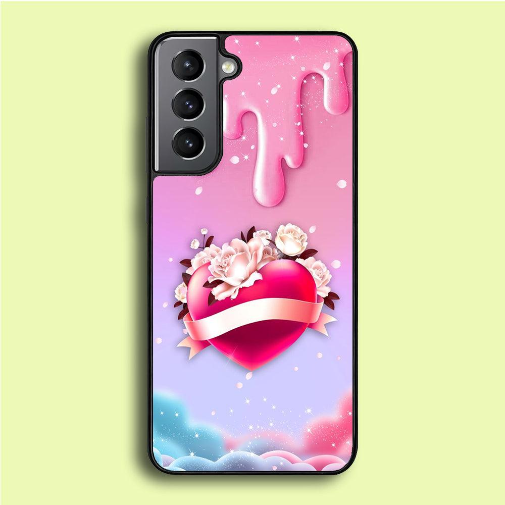 Girly Cute Love Roses Samsung Galaxy A16 Case-Plastic / Full Wrap (3D Case)-Xtracase