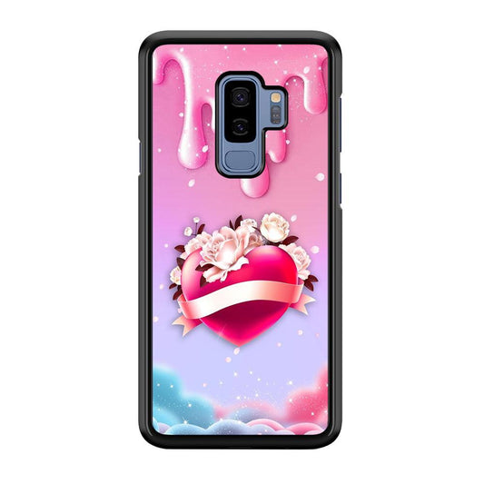 Girly Cute Love Roses Samsung Galaxy S9 Plus Case-Plastic / Full Wrap (3D Case)-Xtracase