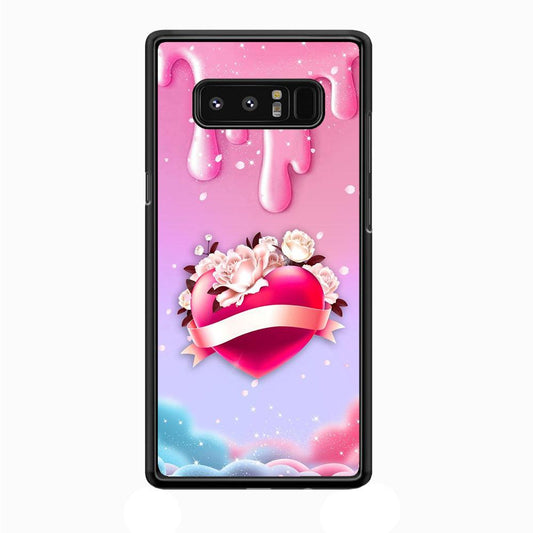 Girly Cute Love Roses Samsung Galaxy Note 8 Case-Plastic / Full Wrap (3D Case)-Xtracase
