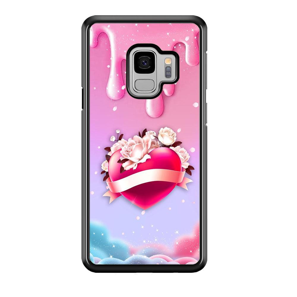 Girly Cute Love Roses Samsung Galaxy S9 Case-Plastic / Full Wrap (3D Case)-Xtracase