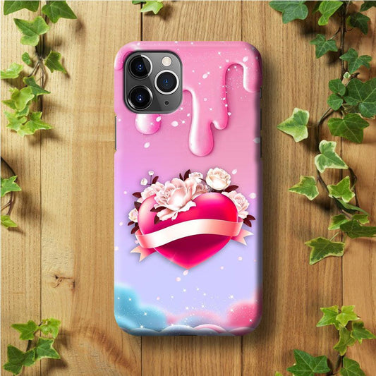 Girly Cute Love Roses iPhone 11 Pro Case-Plastic / Full Wrap (3D Case)-Xtracase