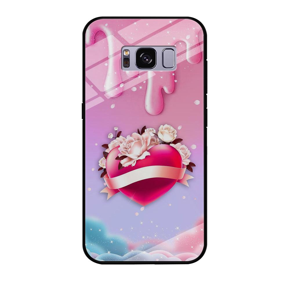 Girly Cute Love Roses Samsung Galaxy S8 Case-Tempered Glass Case-Xtracase