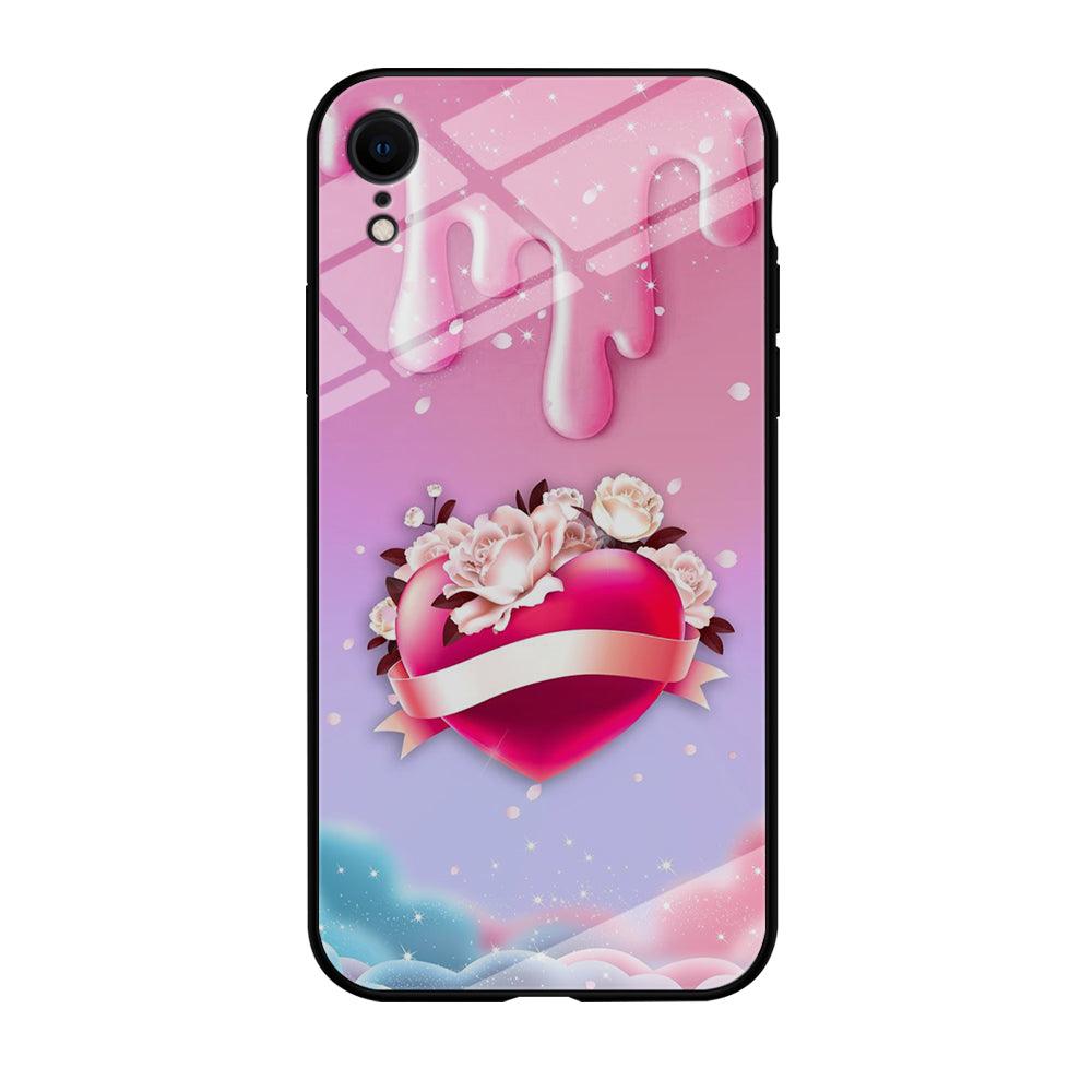 Girly Cute Love Roses iPhone XR Case-Tempered Glass Case-Xtracase