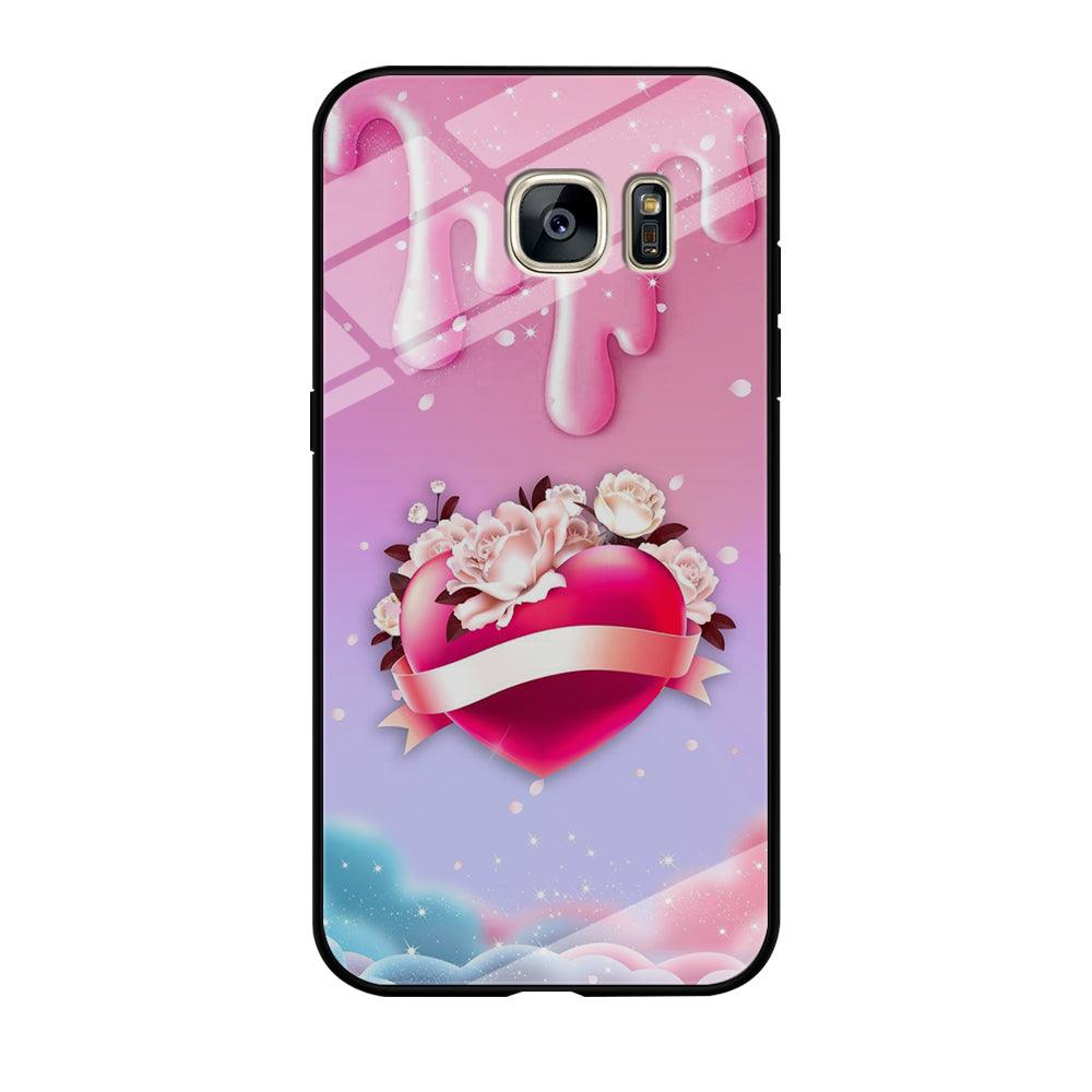 Girly Cute Love Roses Samsung Galaxy S7 Edge Case-Tempered Glass Case-Xtracase