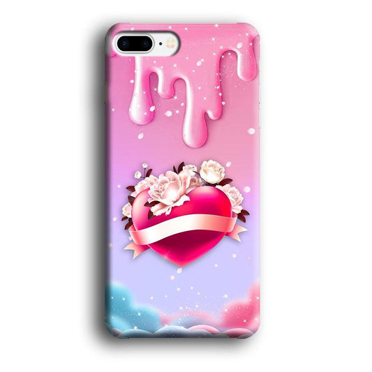 Girly Cute Love Roses iPhone 7 Plus Case-Plastic / Full Wrap (3D Case)-Xtracase