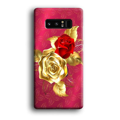 Girly Golden and Red Roses Samsung Galaxy Note 8 Case