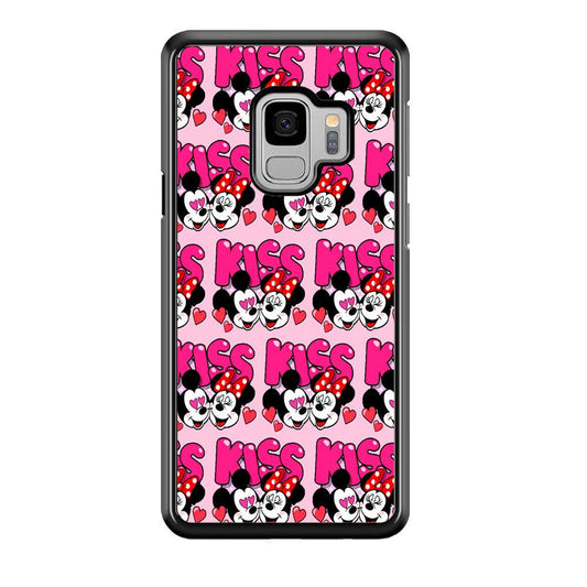 Girly Kiss Mickey Mouse Couple Samsung Galaxy S9 Case-Plastic / Full Wrap (3D Case)-Xtracase