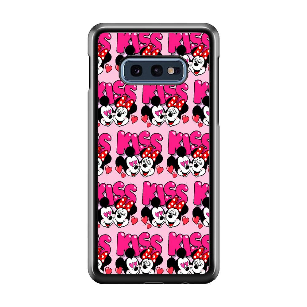 Girly Kiss Mickey Mouse Couple Samsung Galaxy S10E Case-Plastic / Full Wrap (3D Case)-Xtracase