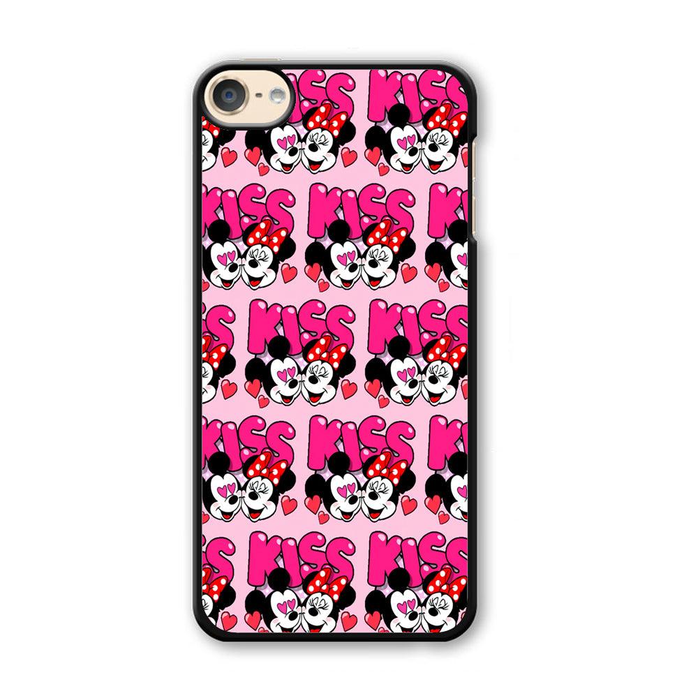 Girly Kiss Mickey Mouse Couple iPod Touch 6 Case-Plastic / Full Wrap (3D Case)-Xtracase