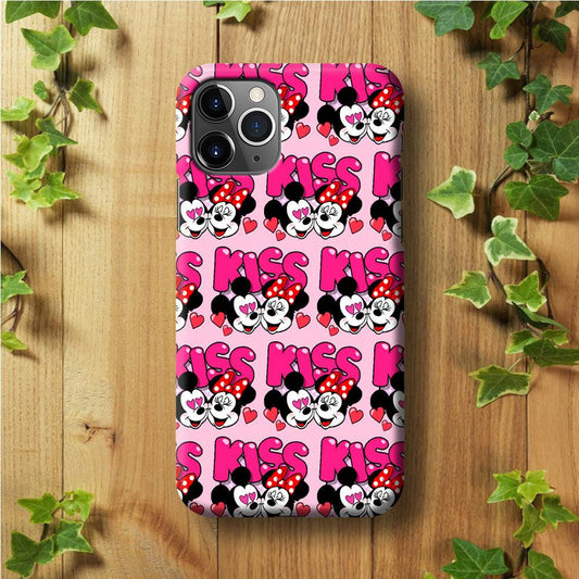 Girly Kiss Mickey Mouse Couple iPhone 11 Pro Case-Plastic / Full Wrap (3D Case)-Xtracase