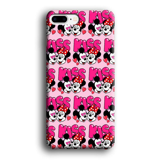 Girly Kiss Mickey Mouse Couple iPhone 8 Plus Case-Plastic / Full Wrap (3D Case)-Xtracase