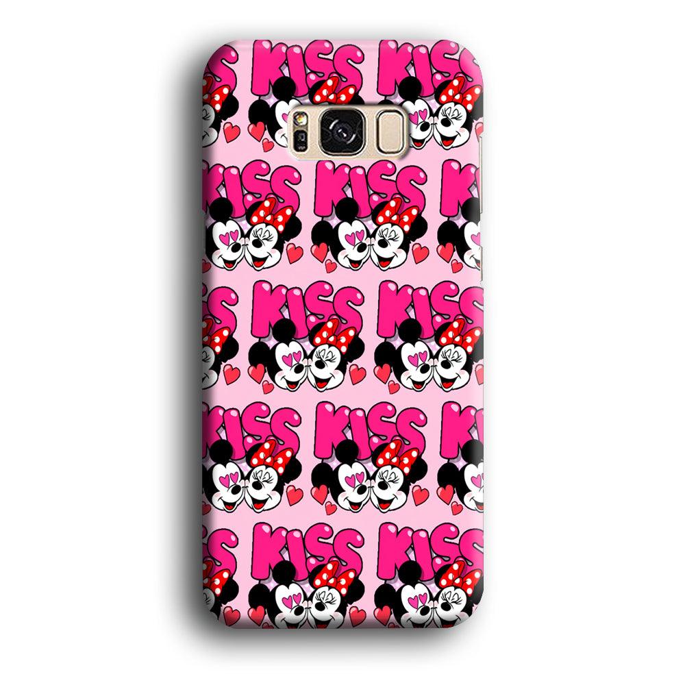 Girly Kiss Mickey Mouse Couple Samsung Galaxy S8 Case-Plastic / Full Wrap (3D Case)-Xtracase