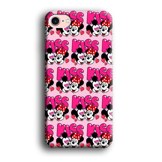 Girly Kiss Mickey Mouse Couple iPhone 8 Case-Plastic / Full Wrap (3D Case)-Xtracase