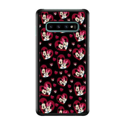 Girly Mickey Mouse Couple Samsung Galaxy S10 Plus Case-Plastic / Full Wrap (3D Case)-Xtracase