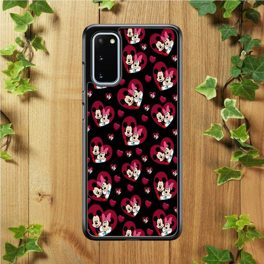 Girly Mickey Mouse Couple Galaxy S20 Case-Rubber / Black (2D Case)-Xtracase