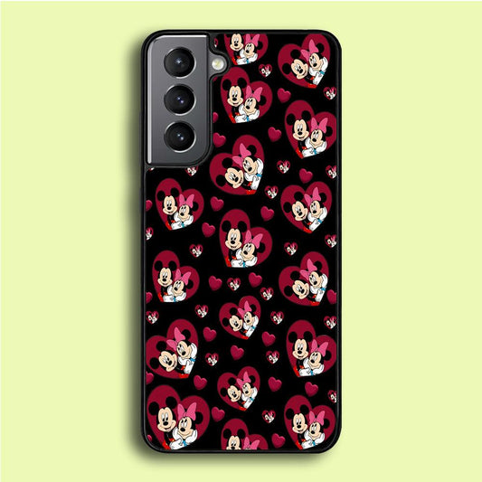 Girly Mickey Mouse Couple Samsung Galaxy A16 Case-Rubber / White (2D Case)-Xtracase