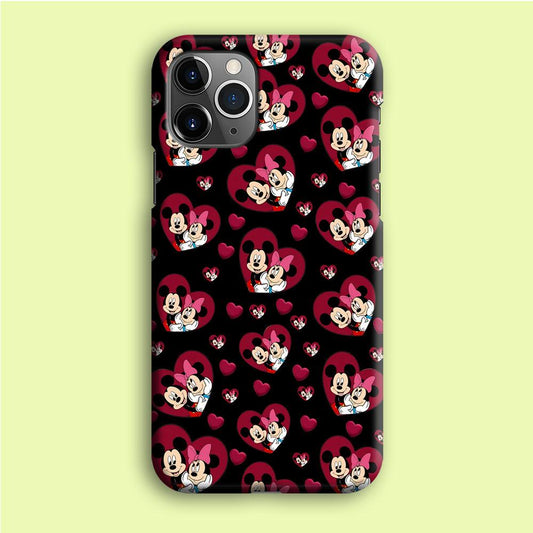 Girly Mickey Mouse Couple iPhone 12 Pro Case-Plastic / Full Wrap (3D Case)-Xtracase
