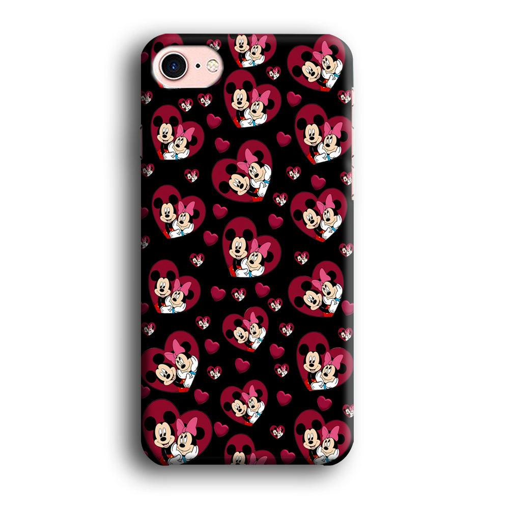 Girly Mickey Mouse Couple iPhone 7 Case-Plastic / Full Wrap (3D Case)-Xtracase
