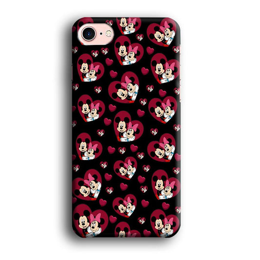Girly Mickey Mouse Couple iPhone 8 Case-Plastic / Full Wrap (3D Case)-Xtracase