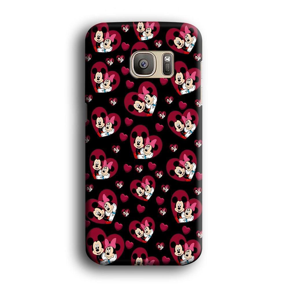 Girly Mickey Mouse Couple Samsung Galaxy S7 Edge Case-Plastic / Full Wrap (3D Case)-Xtracase