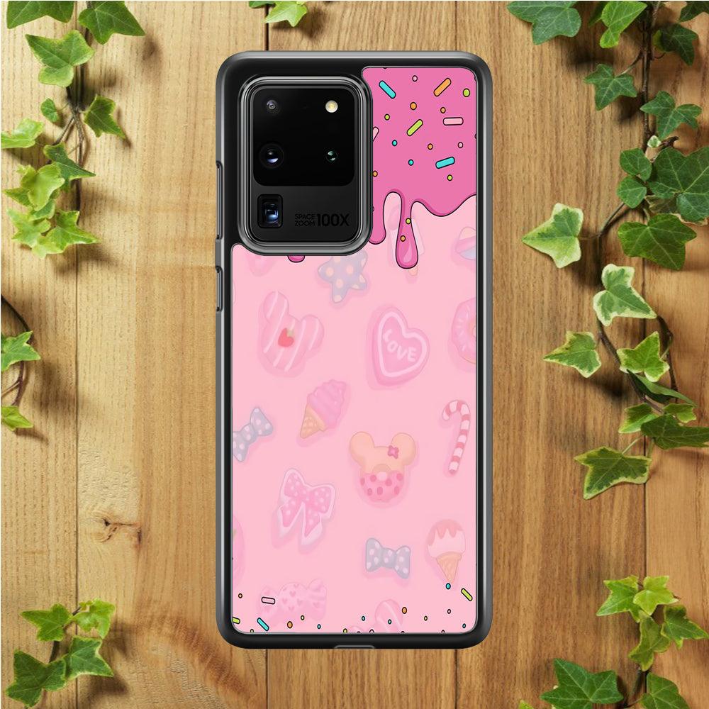Girly Sweet Pink Cream Samsung Galaxy S20 Ultra Case-Plastic / Full Wrap (3D Case)-Xtracase
