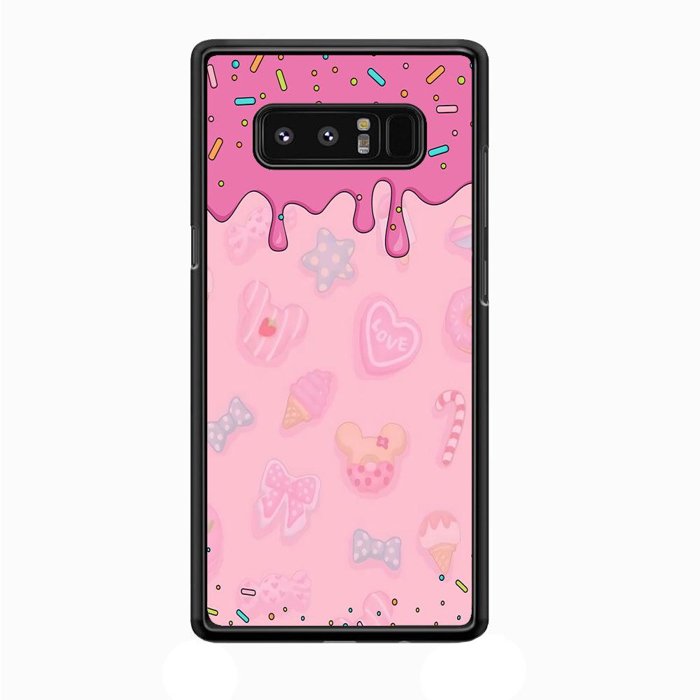 Girly Sweet Pink Cream Samsung Galaxy Note 8 Case-Plastic / Full Wrap (3D Case)-Xtracase