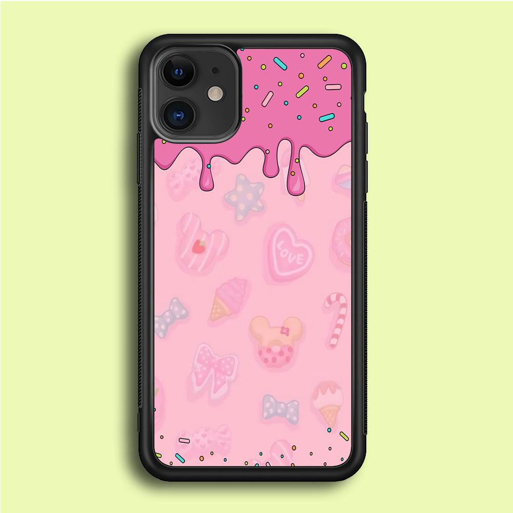 Girly Sweet White Cream iPhone 12 Mini Case-Rubber / Black (2D Case)-Xtracase
