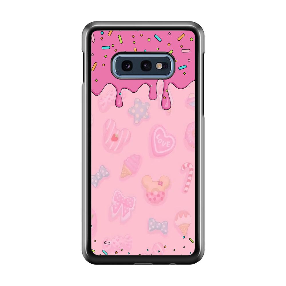 Girly Sweet Pink Cream Samsung Galaxy S10E Case-Plastic / Full Wrap (3D Case)-Xtracase