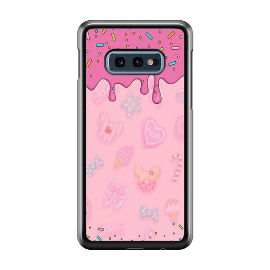 Girly Sweet Pink Cream Samsung Galaxy S10E Case-Plastic / Full Wrap (3D Case)-Xtracase