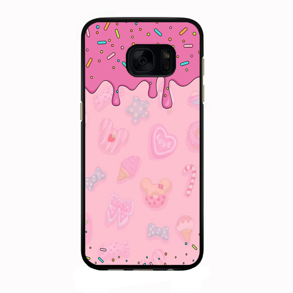 Girly Sweet Pink Cream Samsung Galaxy S7 Edge Case