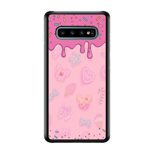 Girly Sweet Pink Cream Samsung Galaxy S10 Plus Case-Plastic / Full Wrap (3D Case)-Xtracase